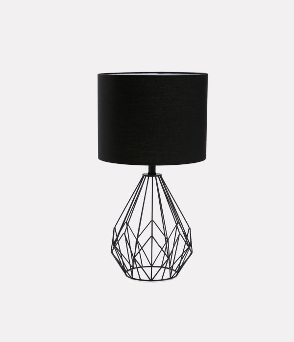 Lamp Black Metal Wire Base